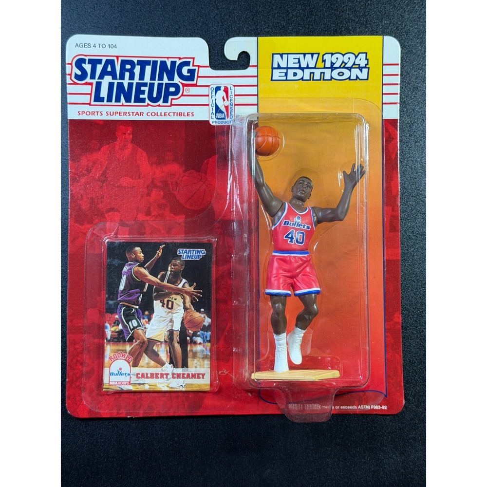1994 Starting Lineup Calbert Cheaney Washington Bullets NBA Figure Rookie Card